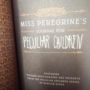 🥇3/$15 NWT "MISS PEREGRINES JOURNAL FOR PECULIAR CHILDREN" JOURNAL DIARY